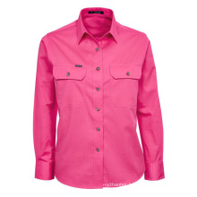 Women Full Button Workshirt LS With Double Pocket